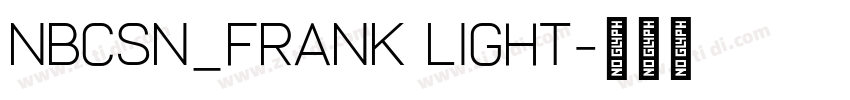 NBCSN_Frank Light字体转换